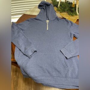 Mens  1901 Hoodie 1/4 zip pocket pop